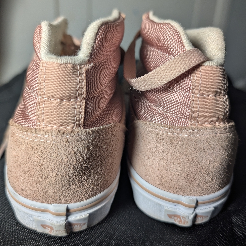 Vans Womens Dusty Rose Pink Gold High Tops Sneaker Shoes Casual Athletic Size 7 - Picture 7 of 8
